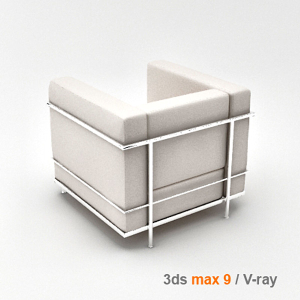 3ds max le corbusier lc2 2 - chair 05 by lajhar